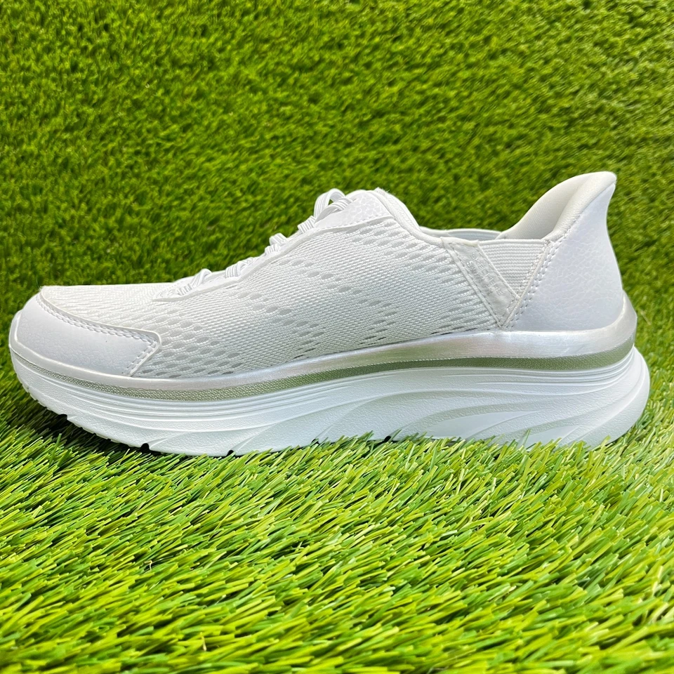 Zapatillas deportivas Skechers D'Lux Walker para mujer talla 9 blancas verdes Foto 2 de 4