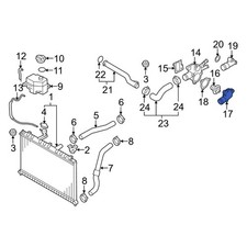 For Hyundai Accent 06-09 Hyundai Lower Engine Coolant Thermostat Housing