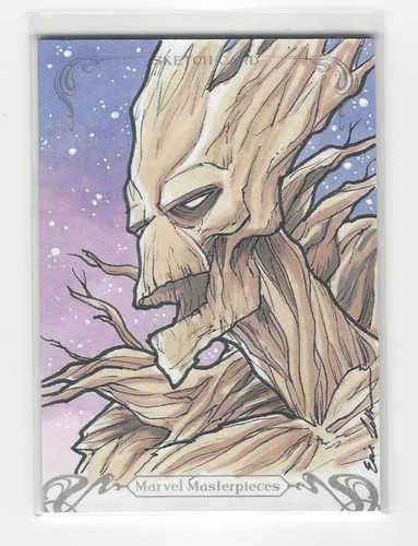 2018 Marvel Masterpieces Sketch GROOT by Eric Lehtonen 1/1 Original Art Sketch - Bild 1 von 4