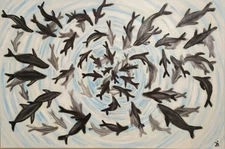 ORIGINAL oil Painting Stretched canvas ready to hang 24 36 wall art Decor Azi Hs