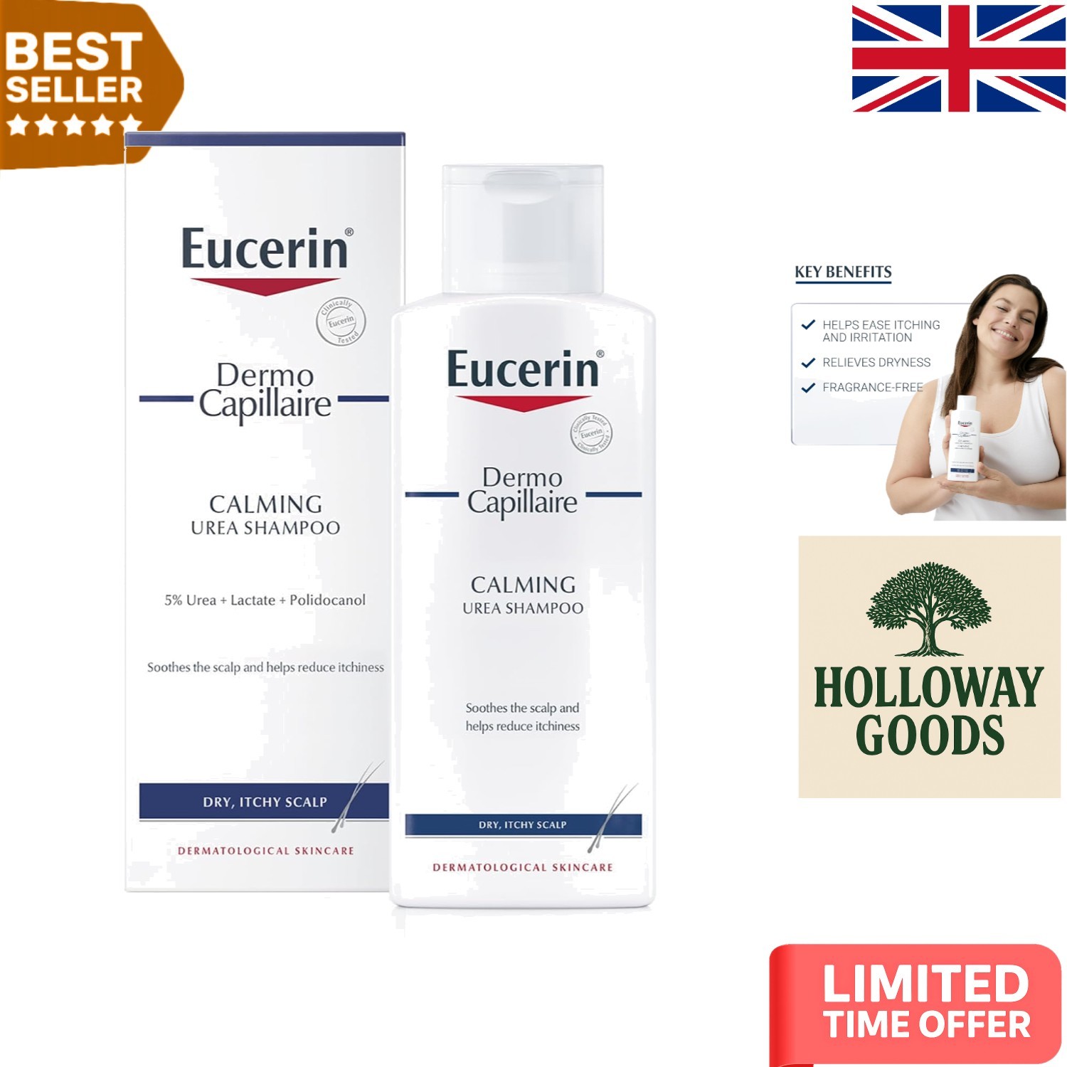 Gentle & Effective Urea Shampoo for Psoriasis - 250ml Fragrance-Free Formula