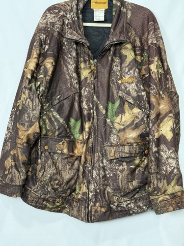 Realtree Camouflage Hunting Jacket Hooded Mossy Oak Breakup Men's Size 2XL - Picture 2 of 19