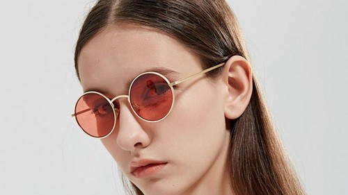Occhiali da sole forma rotonda lenti UV400 donna retrò moda tonalità occhiali NUOVI - Foto 8 di 25