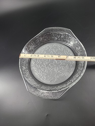 Plato de pastel Princess House Fantasia 9,5" #539 utensilios de cocina esmerilados vidrio de pascua - Imagen 5 de 5