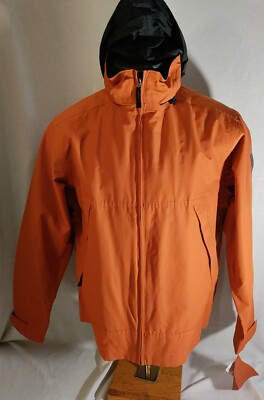 AIGLE HIKING JACKET Men's Outdoor Orange Hoodie L All Weather Coat New