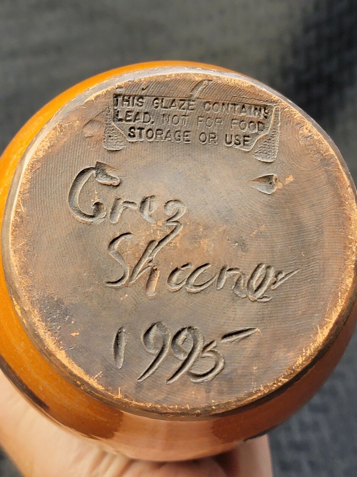 Rare Greg Shooner Redware Folk Art Pottery Pitcher Estate Find eBay