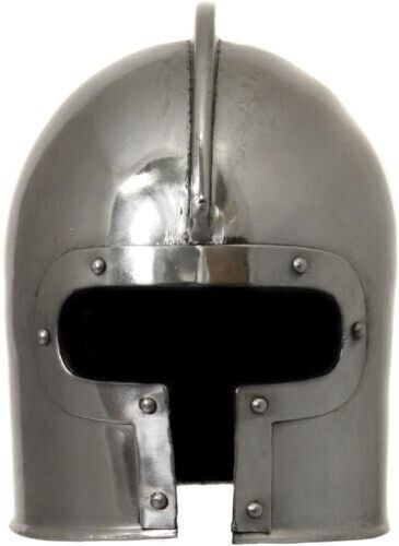 15th Century Italian Barbuta Battle Amor Helmet, Silver - Picture 6 of 13
