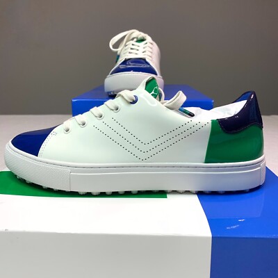 Tory Burch Sport Discontinued Color Block Patent Leather Golf Sneaker 9 ...