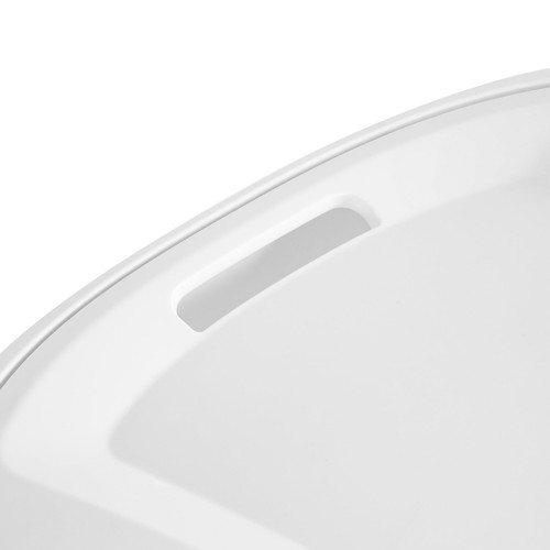 Ultra™ Wheeled Hamper Plastic Adult, White 20.13 x 15.38 x 26.75 Inches - Picture 7 of 8