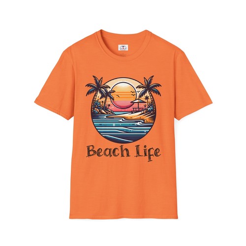 Beach Life Unisex Softstyle T-Shirt Summer T-Shirt Beachwear Vacation Gift - Picture 4 of 27