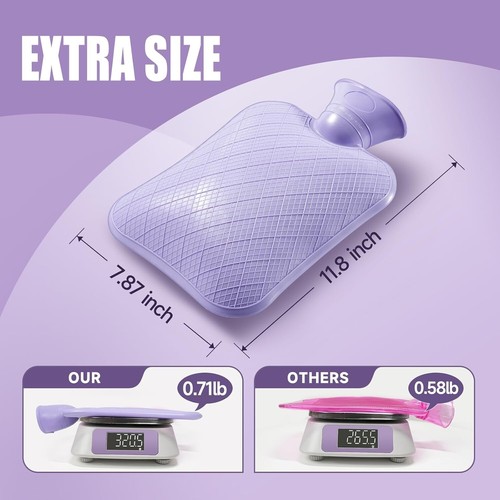 Versatile 2L Hot Water Bag - Leak-Proof Pain Relief and Comfort Solution - Picture 6 of 9