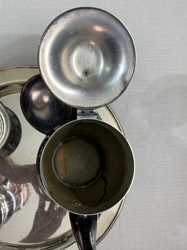 Vintage Wm. Rogers Paul Revere Reproduction Silversmiths Oneida Coffee/Tea Set - Picture 5 of 12