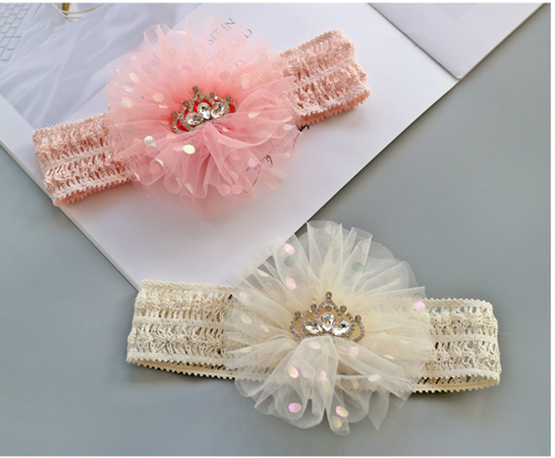 3PCS Newborn Baby Girls Flower Headband Soft Elastic Bow Knot Hair Band Sets - Picture 39 of 106
