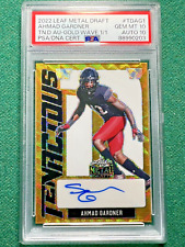 2022 Leaf Metal Ahmad Sauce Gardner Rookie Auto 1/1 Gold Wave PSA 10/10 RC WOW!