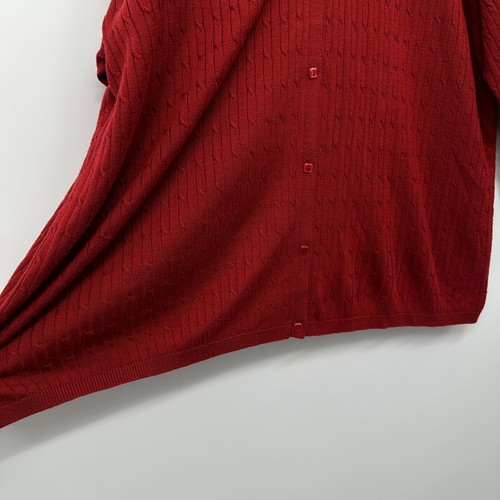 Maggie Barnes Tunic Cardigan Sweater Plus Size 4X Red Stretch Knit Long Sleeve - Picture 6 of 10