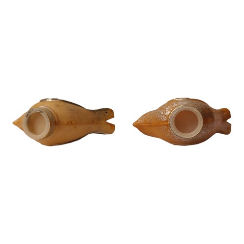 VINTAGE SALT & PEPPER SET VICTORIAN STYLE PLASTIC BIRDS PERCHED ROSE BRANCH - Picture 9 of 12
