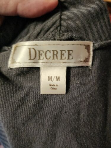 Decree Sweater Medium Open Cardigan 3/4 Sleeve Brown Casual Knit A988 - Picture 4 of 7