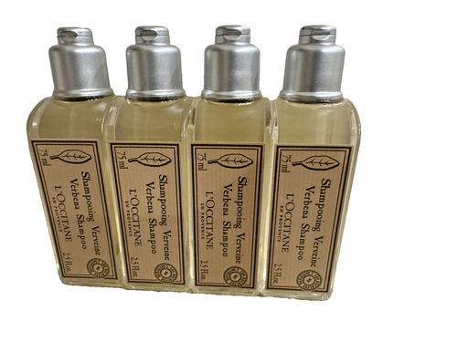 L'OCCITANE VERVEINE VERBENA 4er Set Reisegröße Shampoo 2,5 Oz. Flaschen NEU