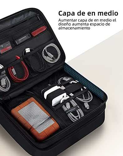 Cable Organiser Bag-Super Large 3 Layer Electronic Travel Organiser with - Picture 4 of 5