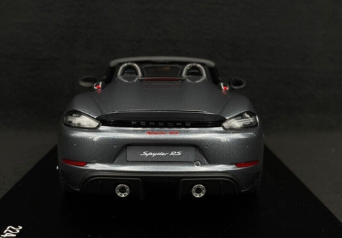 Porsche 718 Spyder RS Vanadium Grey Metallic 1/18 Spark Dealer Ed. w/ Case - Picture 7 of 11