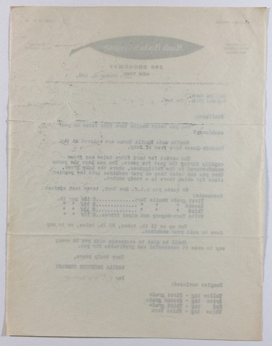 Carta intestata vintage Manila Products Co per quanto riguarda la produzione di spago NY 1929 - Foto 3 di 5