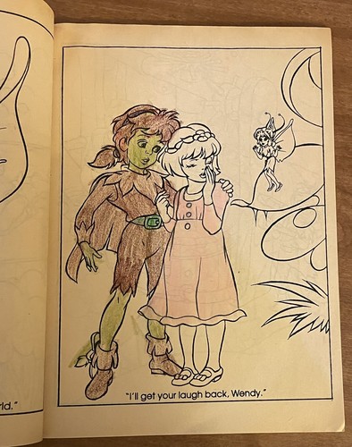 1991 Foxs Peter Pan & The Pirates Coloring Book A Golden Book 90s - Picture 5 of 8