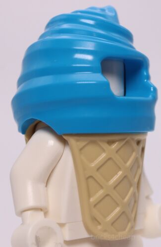 Lego Dark Azure Ice Cream Costume with Tan Cone - Picture 1 of 2