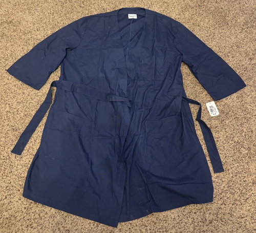 10 NEW Landau 5298T91 Size XL Blue Cotton/Polyester Blend Shop and Lab Smock - Picture 2 of 9
