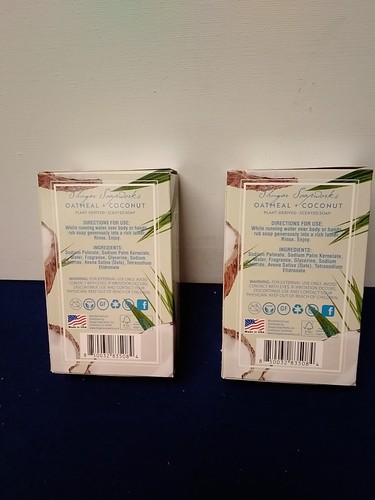 Shugar Soapworks Oatmeal & Coconut 2 Bars Each 5 Oz Plant Derived - Picture 4 of 8