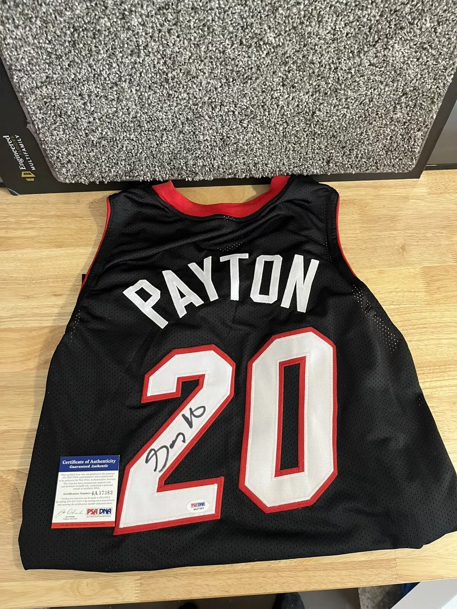 Gary Payton Signed Jersey Team Issued/Worn Miami Heat Pro Cut NBA Authentic COA