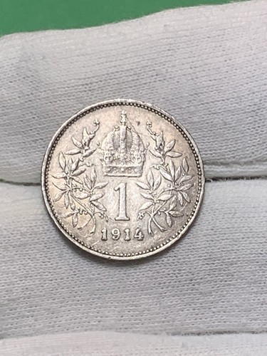 1914 Imperial Austria Silver 1 Corona (A0889) - Bild 4 von 4