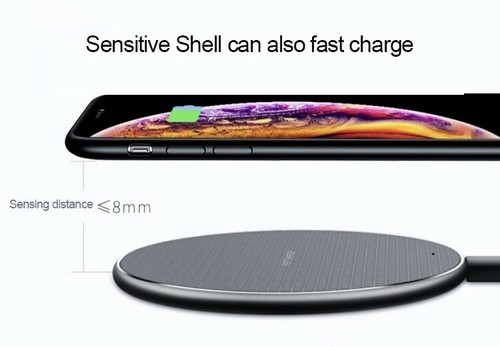 Wireless Charger 10w for IPhone and Samsung Black/Silver - Picture 10 of 12