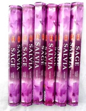 6 Packg. á 20 Stück RÄUCHERSTÄBCHEN Marke incense HEM  Salbei Sage