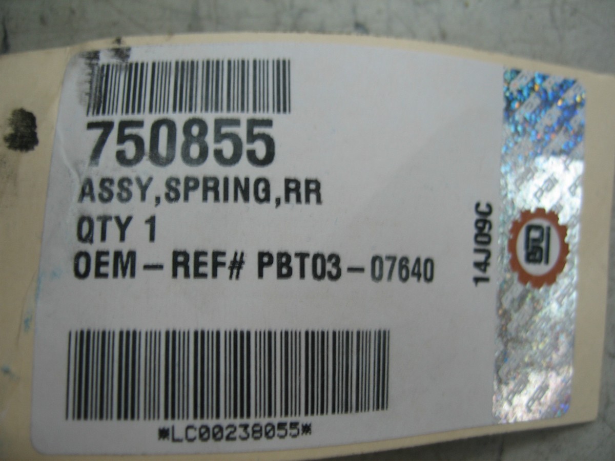 Z Leaf Spring PAI # 750855 Ref. # Peterbilt 03-07640