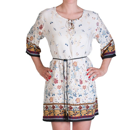 PANASIAM leichtes Sommerkleid Naturstoff Strand Dress Kleid wohlfühl Tunica Top