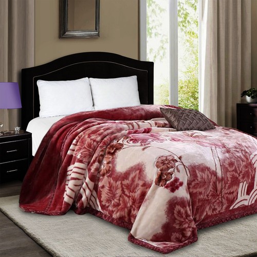 Heavy Weight Soft 2PLY Blankets Reversible Bed Throw King Size Comforter - Picture 17 of 34
