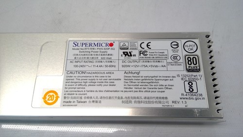 SuperMicro PWS-920P-SQ 80 Plus Platinum 920W Power Supply - Picture 4 of 4