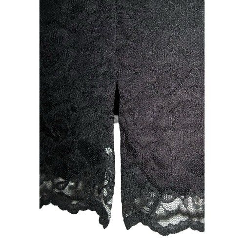 My Michelle Dress Vtg 90's Black Lace Sheath y2k Goth Grunge Taylor Swift LBD M - Picture 7 of 11