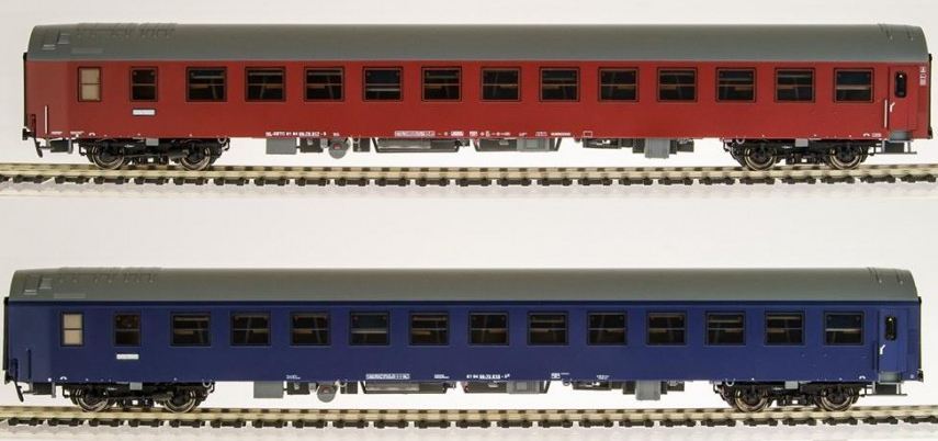 Acme 55154 Set “Carslaap” Etc. , 2 Betten Mu 1967 Sonderbemalung Rot + Blau Acme 55154 Set “Carslaap” Etc. , 2 Betten Mu 1967 Sonderbemalung Rot + Blau
