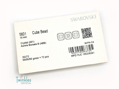 Swarovski #5601-001AB (4mm 6mm 8mm 10mm) Cube Square Crystal Beads (U Pick) - Picture 15 of 15