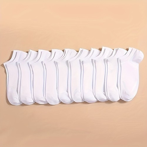 Unisex 10/20/40 Pairs Solid Socks Soft Lightweight Low Cut Ankle Socks Bulk Blac - Picture 12 of 17