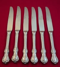 Set Of 6 Wallace CAMDEN 18/10 China Stainless Glossy Hollow Dinner Knives 9 5/8"