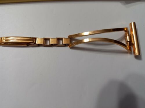 NOS 1940/60s 20mm ZRC Made In France rose gold plated art deco ladies bracelet - Picture 3 of 7