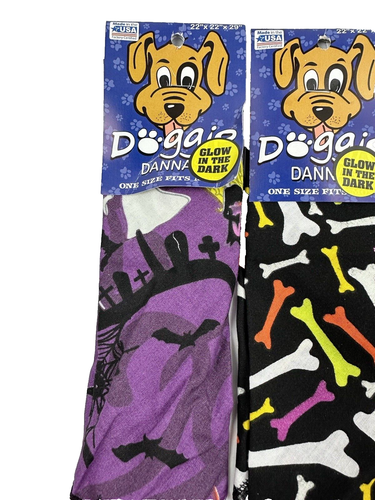 (4) DOGGIE DANNAS Halloween leuchtet im Dunkeln passt den meisten BANDANA 29x22x22" - Bild 5 von 10