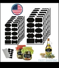 Chalkboard Labels 200 Premium Reusable Stickers, Pantry and Storage Jars. 2pens