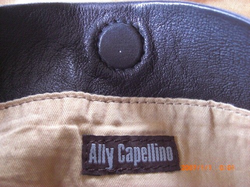 Bolso de Mano Ally Capellino 'NUEVO' Suave Vintage Cuero Cosido Negro Magnético Grande - Imagen 6 de 12