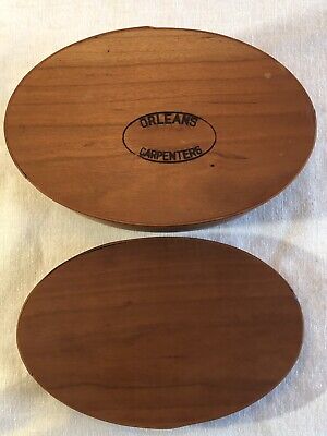 Vintage Orleans Carpenters Wood Box Oval Bentwood Shaker w Vintage Orleans Carpenters Wood Box Oval Bentwood Shaker w