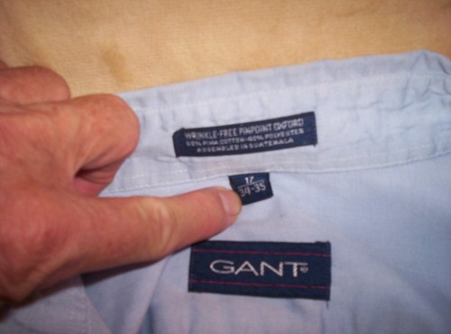 Gant Pinpoint Oxford LS Shirt Button Down Light Blue 17 34/35 - Picture 3 of 3
