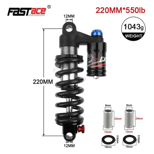 Motorcycle Shock Absorber MTB Bicycle Rear Suspension 190-240mm Spring Shock - Picture 10 of 36