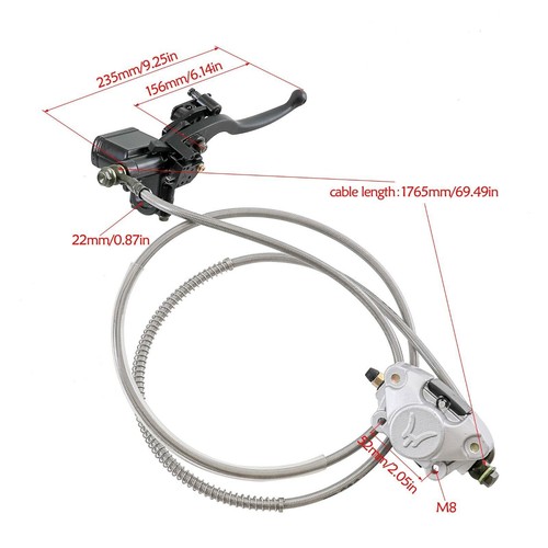 32 Zoll Hinterachse Radnaben-Kit 530 Kettenradbremse für Gy6 150 200cc ATV Quad Buggy - Bild 12 von 14